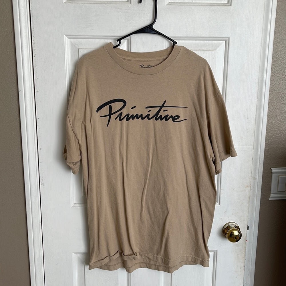 Primitive XL short sleeve T shirt Tan